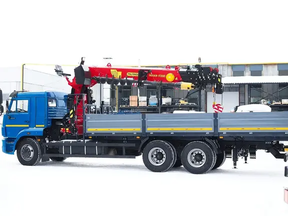 Аренда крано-манипуляторной установки INMAN IT 200 на базе КАМАЗ 65117 с буром